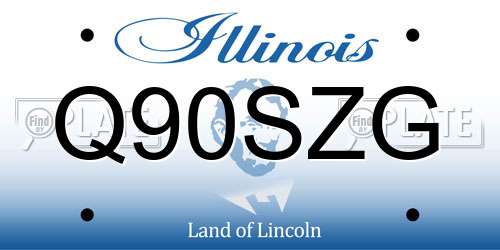 Q90SZG Illinois License Plate
