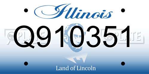 Q910351 Illinois License Plate