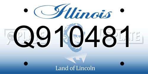 Q910481 Illinois License Plate