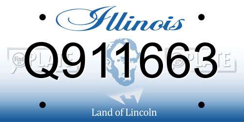 Q911663 Illinois License Plate