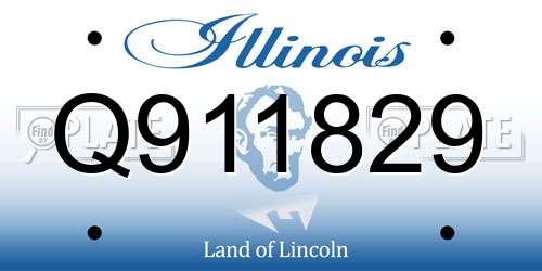 Q911829 Illinois License Plate