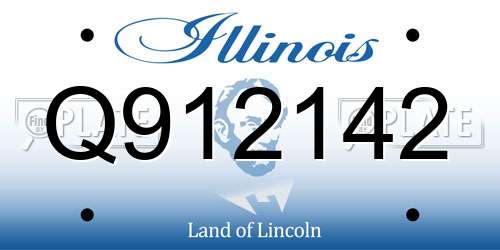 Q912142 Illinois License Plate