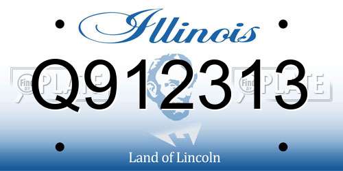 Q912313 Illinois License Plate