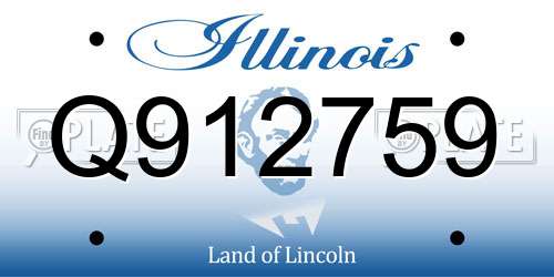 Q912759 Illinois License Plate