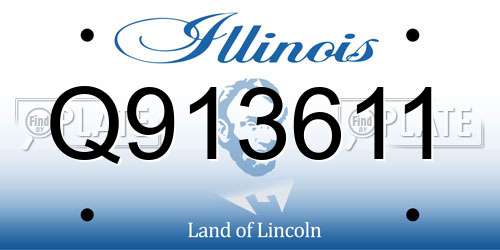 Q913611 Illinois License Plate