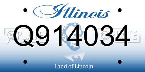 Q914034 Illinois License Plate