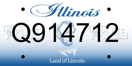 Q914712 Illinois License Plate