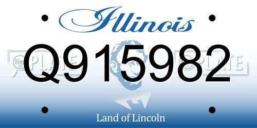 Q915982 Illinois License Plate
