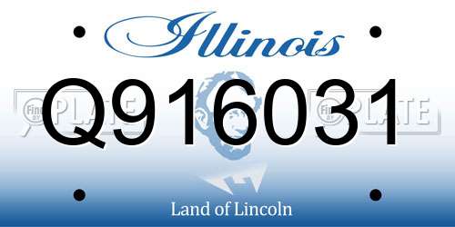 Q916031 Illinois License Plate