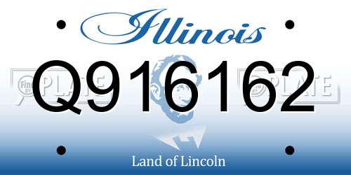 Q916162 Illinois License Plate