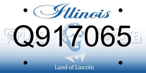 Q917065 Illinois License Plate