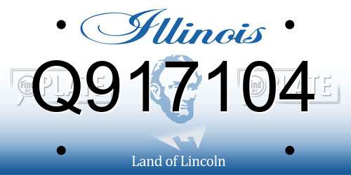Q917104 Illinois License Plate