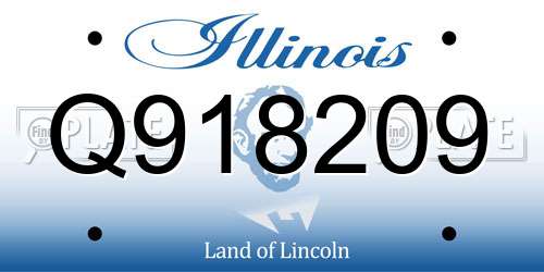 Q918209 Illinois License Plate