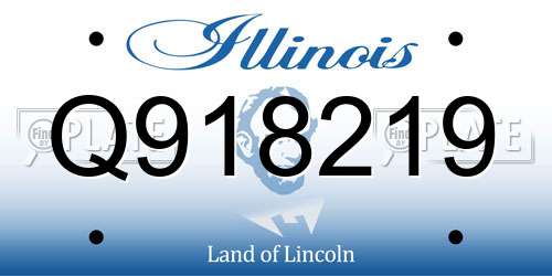 Q918219 Illinois License Plate