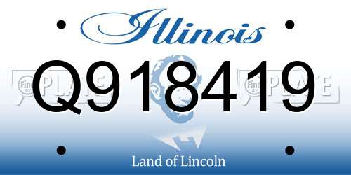 Q918419 Illinois License Plate