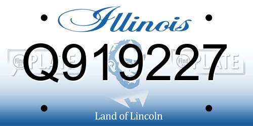 Q919227 Illinois License Plate