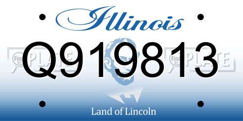 Q919813 Illinois License Plate