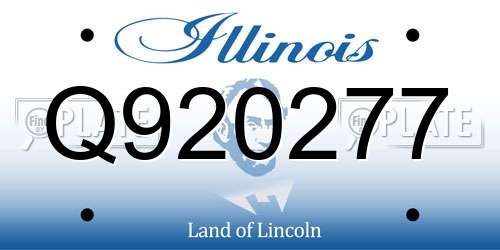 Q920277 Illinois License Plate