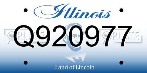 Q920977 Illinois License Plate