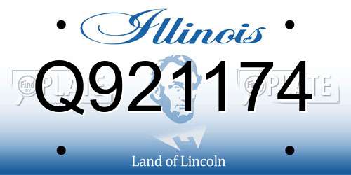 Q921174 Illinois License Plate