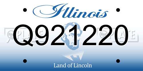 Q921220 Illinois License Plate