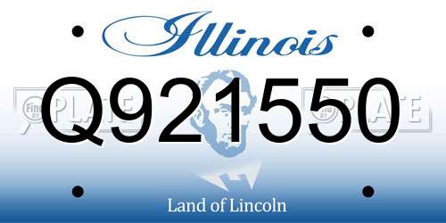 Q921550 Illinois License Plate