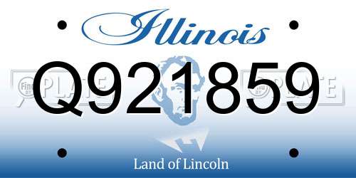 Q921859 Illinois License Plate