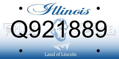 Q921889 Illinois License Plate