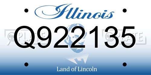 Q922135 Illinois License Plate