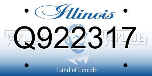 Q922317 Illinois License Plate