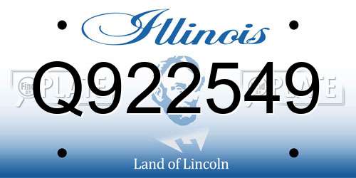 Q922549 Illinois License Plate