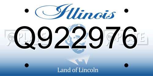 Q922976 Illinois License Plate