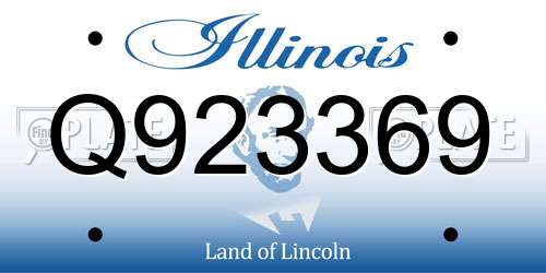 Q923369 Illinois License Plate