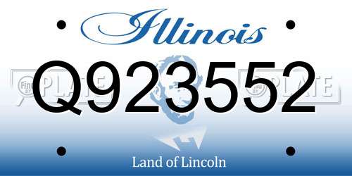 Q923552 Illinois License Plate