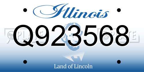 Q923568 Illinois License Plate