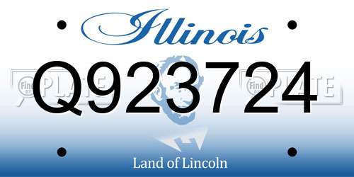 Q923724 Illinois License Plate