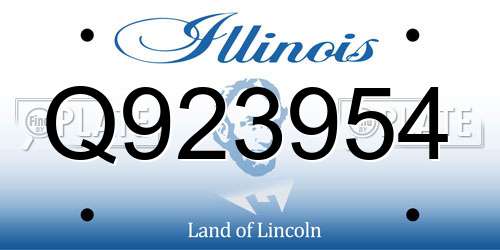 Q923954 Illinois License Plate