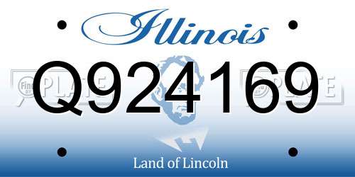 Q924169 Illinois License Plate