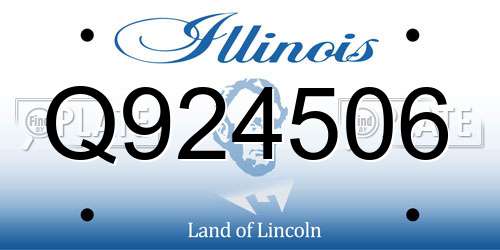 Q924506 Illinois License Plate