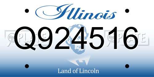 Q924516 Illinois License Plate