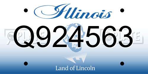 Q924563 Illinois License Plate