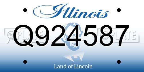 Q924587 Illinois License Plate