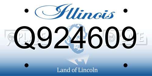 Q924609 Illinois License Plate