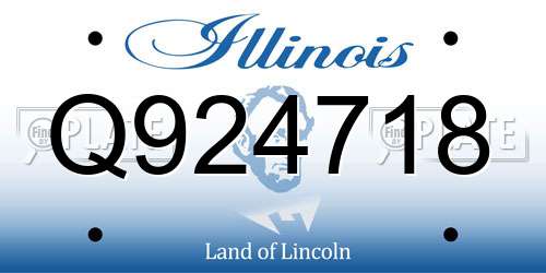 Q924718 Illinois License Plate