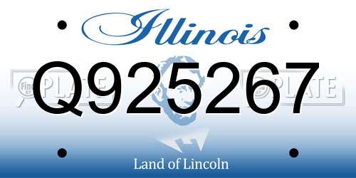 Q925267 Illinois License Plate