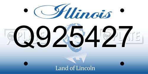 Q925427 Illinois License Plate