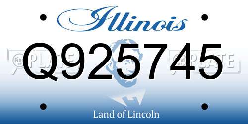 Q925745 Illinois License Plate