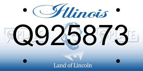 Q925873 Illinois License Plate