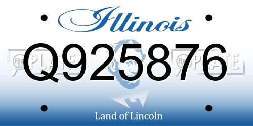 Q925876 Illinois License Plate