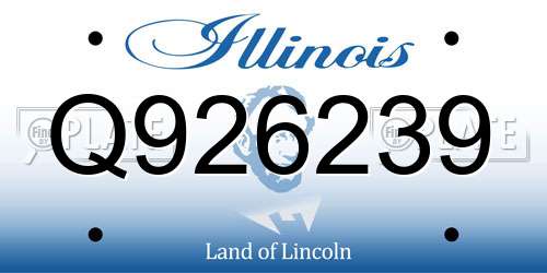 Q926239 Illinois License Plate